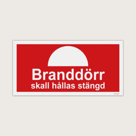 Brandskylt Branddörr