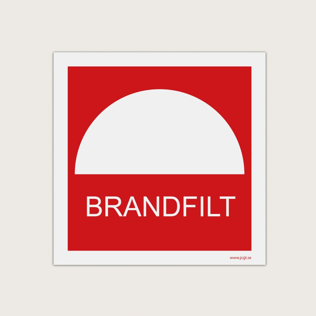 Brandskylt Brandfilt