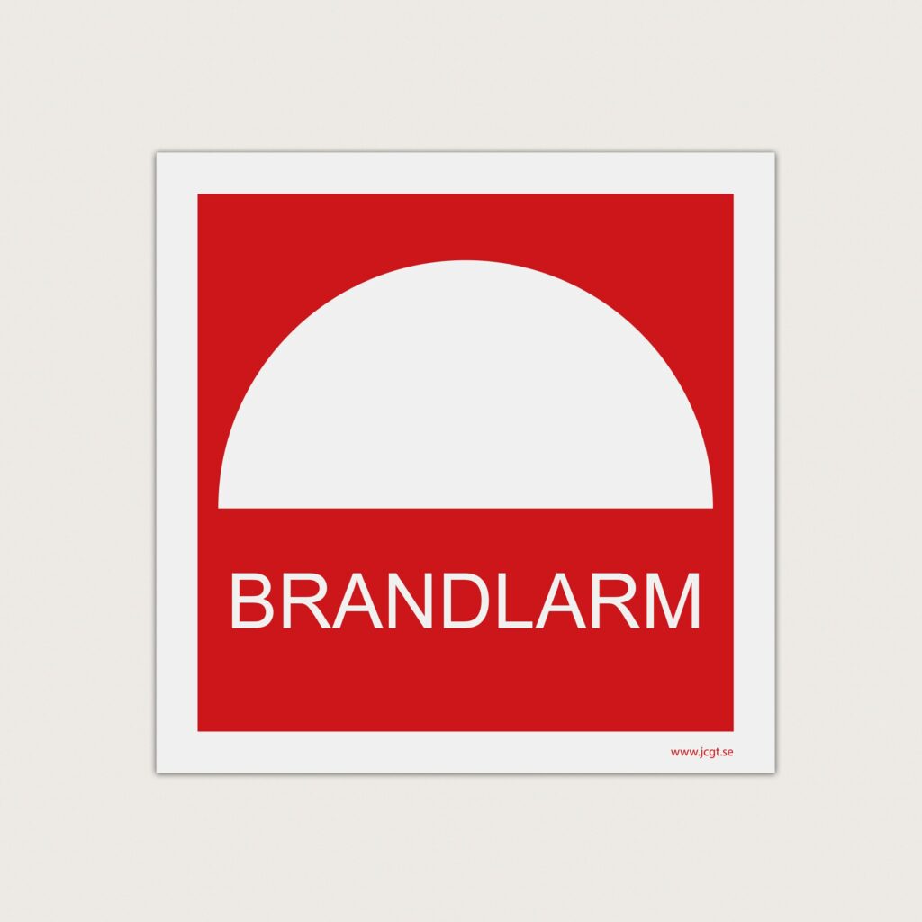 Brandskylt Brandlarm