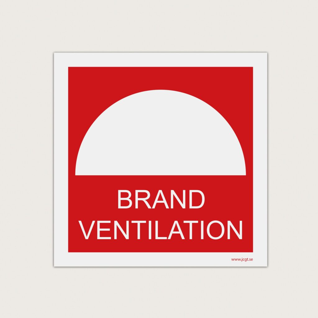 Brandskylt Brandventilation