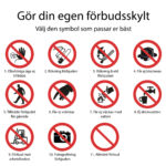 Symboler till förbudsskyltar
