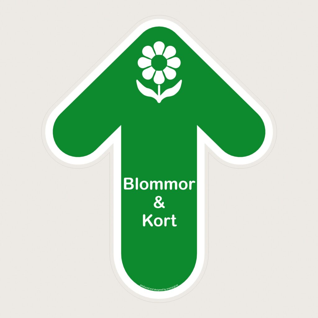 Golvpil grön Blommor kort vertikal