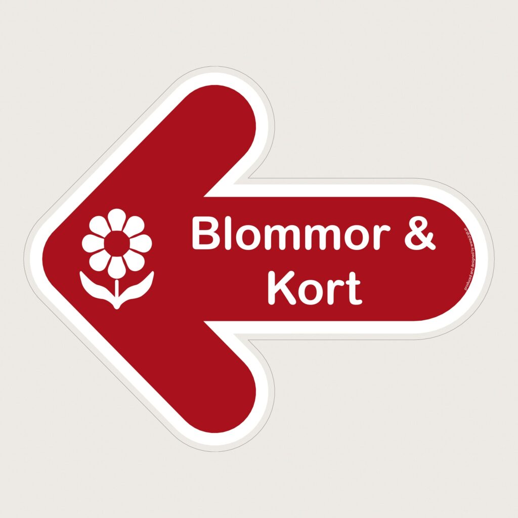 Golvpil röd Blommmor Vänster