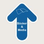 Golvpil blå Böcker och Media lodrät