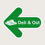 Golvpil grön Deli & Ost vänster