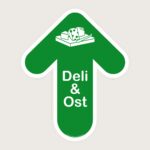 Golvpil grön Deli & Ost lodrät