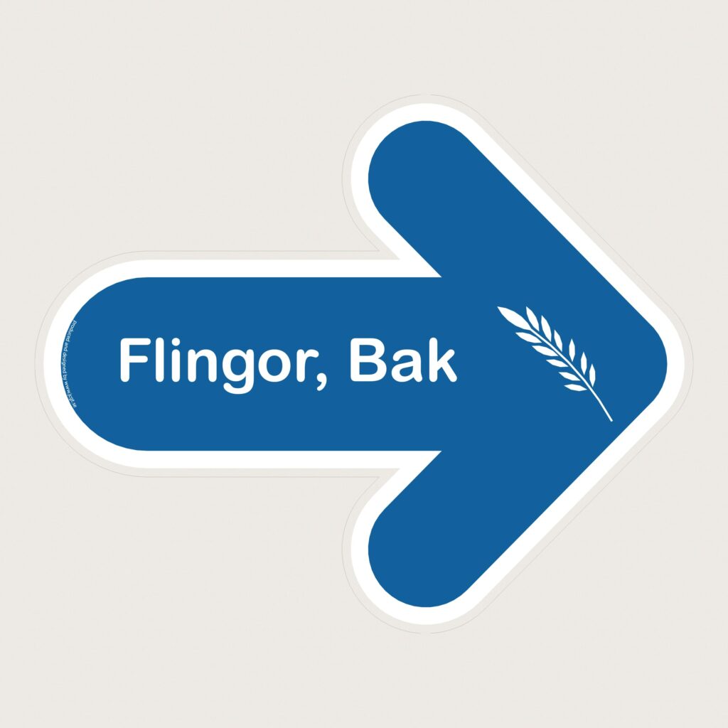 Golvpil blå Flingor, Bak höger