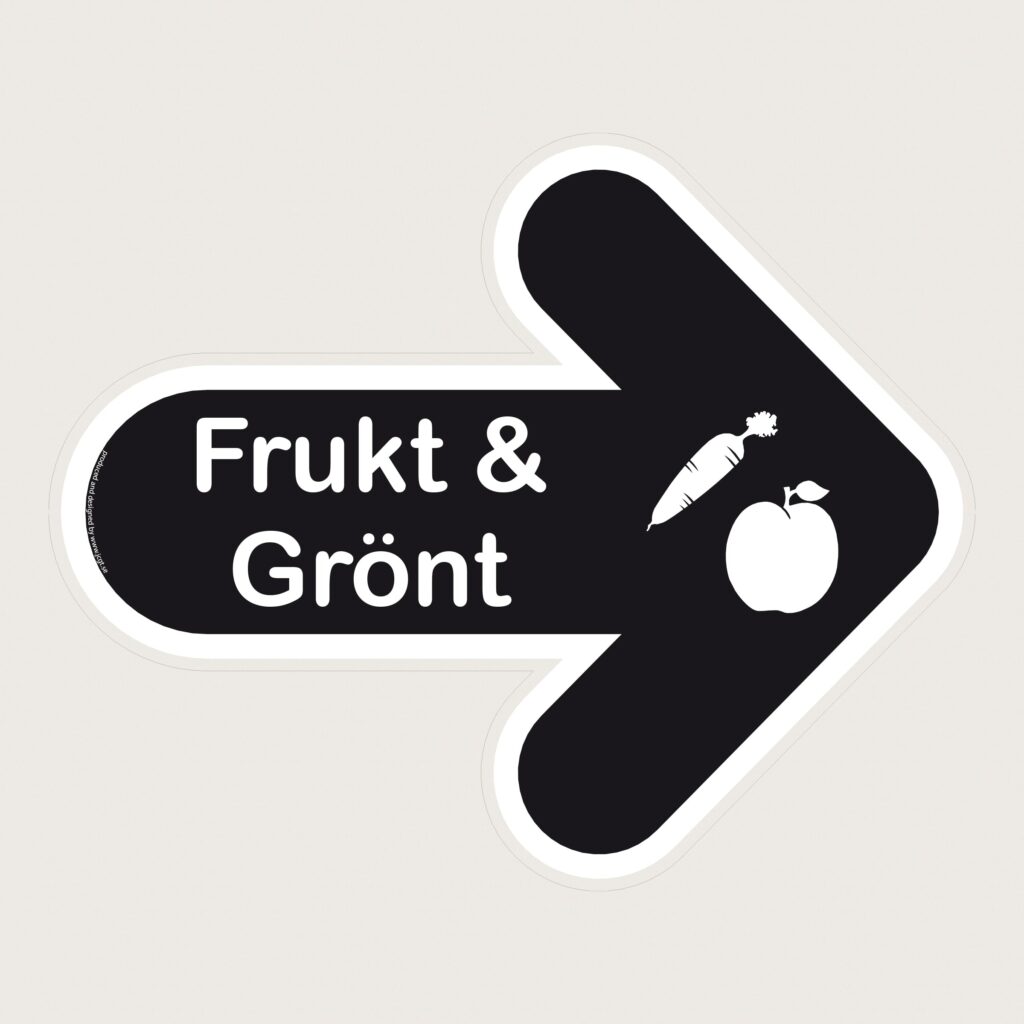 Golvpil svart Frukt & Grönt höger