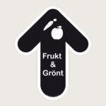 Golvpil svart Frukt & Grönt uppåt