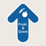 Golvpil blå Frukt & Grönt uppåt