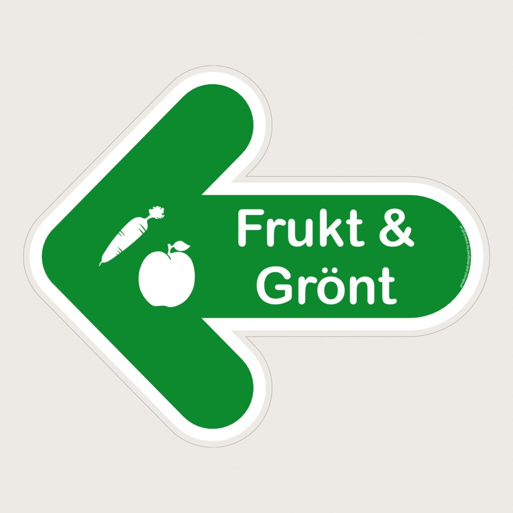 Golvpil grön Frukt & Grönt vänster