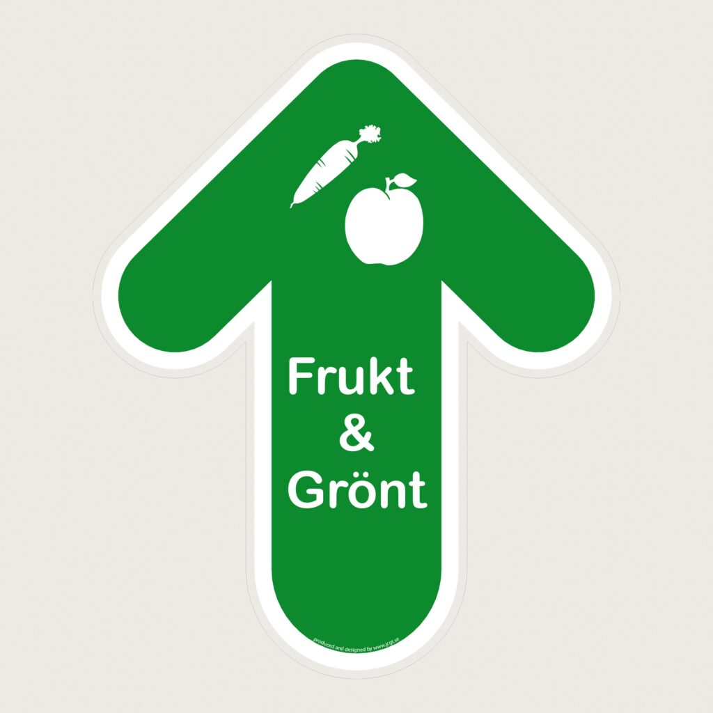 Golvpil grön Frukt & Grönt uppåt