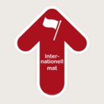 Golvpil röd Internationell mat vertikal