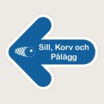 Golvpil blå Sill korv pålägg vänster