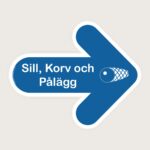 Golvpil blå Sill korv pålägg höger