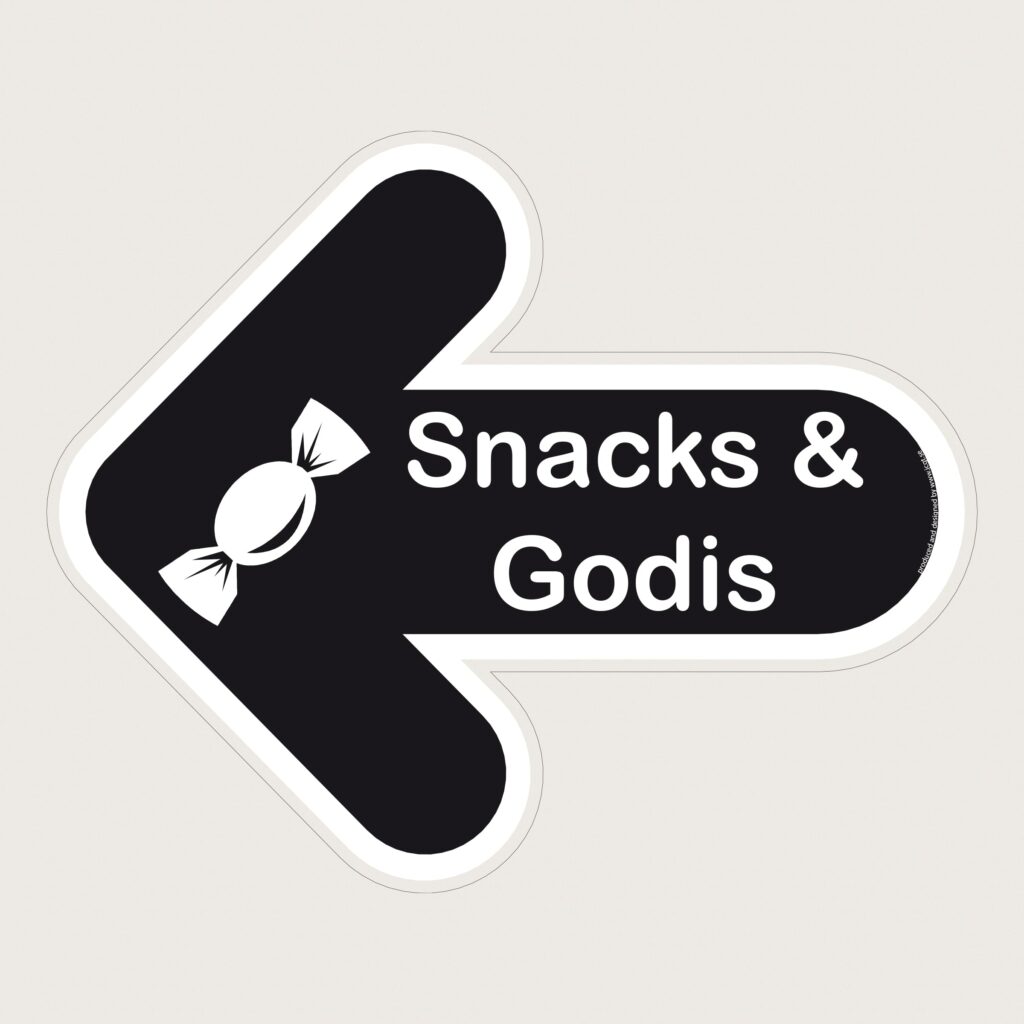 Golvpil svart Snacks och godis