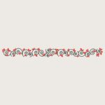 Kontrastmarkering Glasparti Blommigt mönster