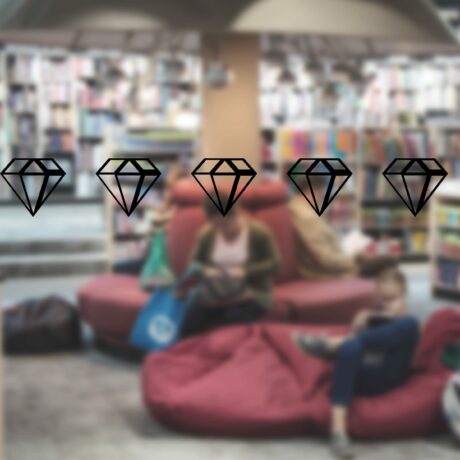 Kontrastmarkering Glasparti svarta Diamanter