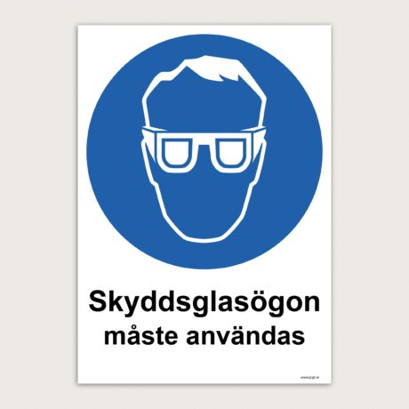 Påbudsskylt Skyddsglasögon