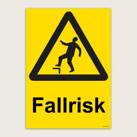 Varningsskylt Fallrisk