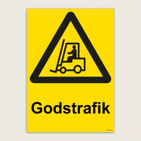 Varningsskylt Godstrafik