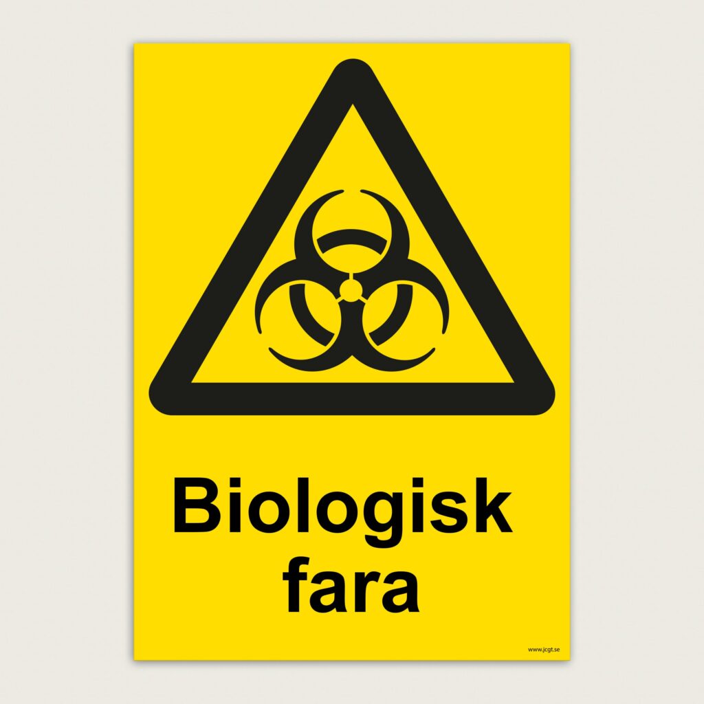 Varningsskylt Biologisk fara