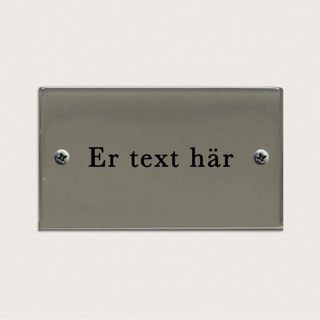 Dörrskylt Antares i kromad mässing jcgt4761