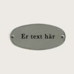 Dörrskylt Ovale kromad mässing