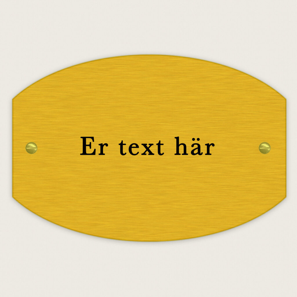 Namnskylt på dörr med matt mässing jcgt4854