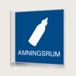 Flaggskylt Amningsrum Blå 150 x 150 mm