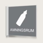 Flaggskylt Amningsrum Grå 150 x 150 mm