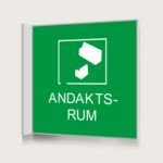 Flaggskylt Andaktsrum Grön 150 x 150 mm