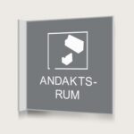 Flaggskylt Andaktsrum Grå 150 x 150 mm