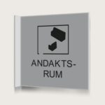 Flaggskylt Andaktsrum Silver 150 x 150 mm