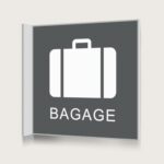 Flaggskylt Bagage Charcoal 150 x 150 mm