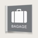 Flaggskylt Bagage Grå 150 x 150 mm