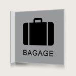 Flaggskylt Bagage Silver 150 x 150 mm