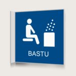Flaggskylt Bastu 2 Blå 150 x 150 mm