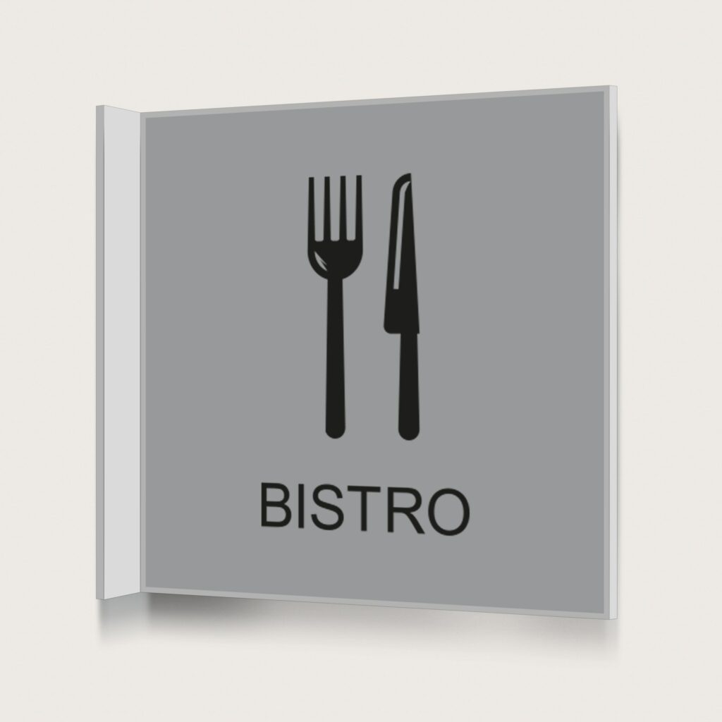 Flaggskylt Bistro Silver 150 x 150 mm