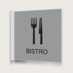 Flaggskylt Bistro Silver 150 x 150 mm