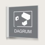 Flaggskylt Dagrum Grå 150 x 150 mm