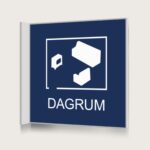 Flaggskylt Dagrum Mörkblå 150 x 150 mm