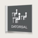 Flaggskylt Datorsal Charcoal 150 x 150 mm