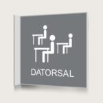 Flaggskylt Datorsal Grå 150 x 150 mm