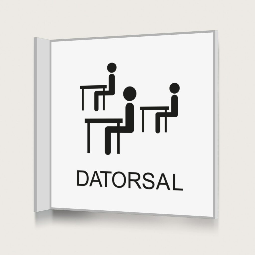 Flaggskylt Datorsal 150 x 150 mm