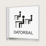 Flaggskylt Datorsal 150 x 150 mm