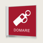 Flaggskylt Domare Röd 150 x 150 mm