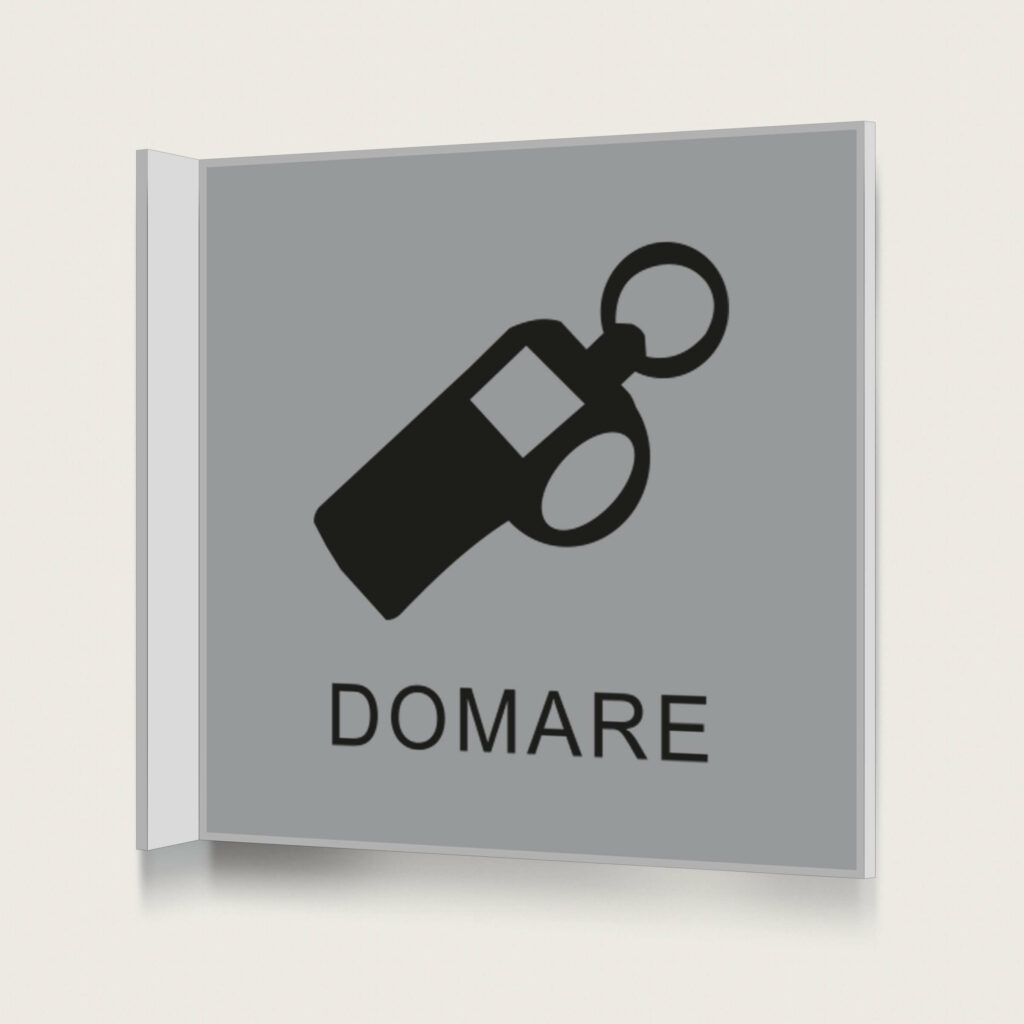Flaggskylt Domare Silver 150 x 150 mm