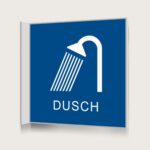 Flaggskylt Dusch Blå 150 x 150 mm