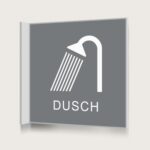 Flaggskylt Dusch Grå 150 x 150 mm